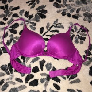 Victoria’s Secret plunge push-up bra in purple